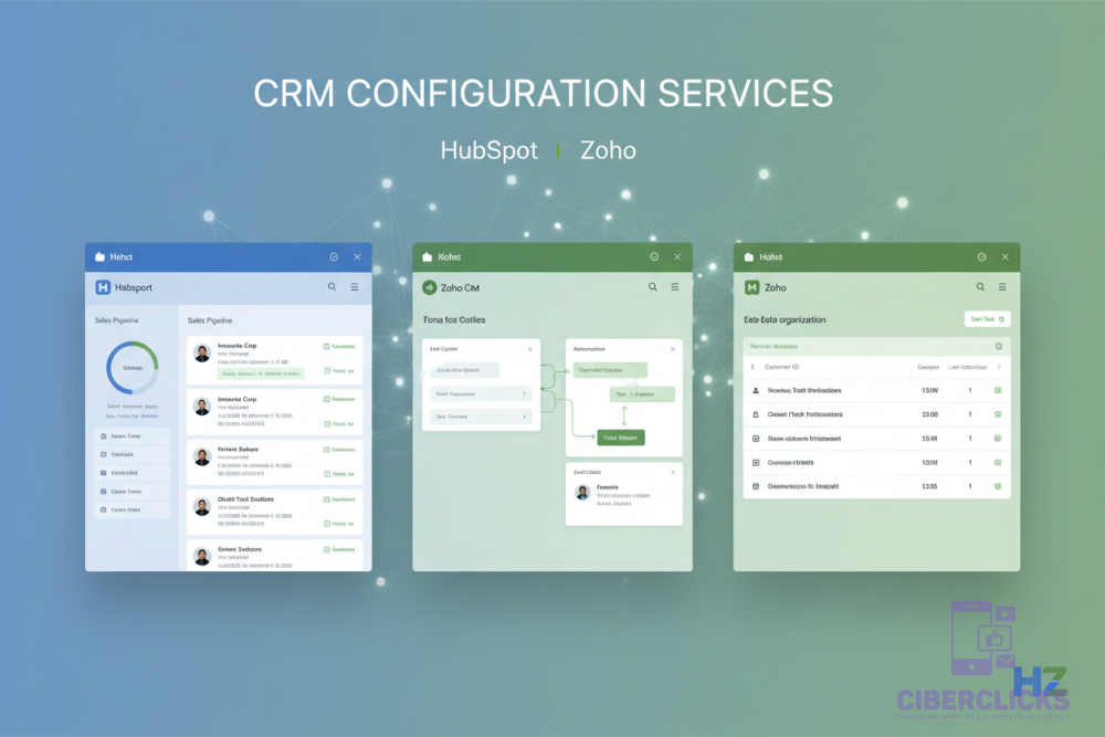 Configuración de CRM - Setup HubSpot/Zoho Completo CRM y Gestión