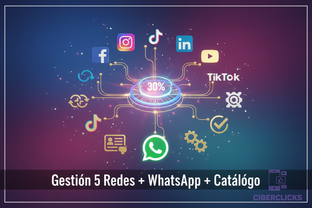 Gestión 5 Redes + WhatsApp + Catálogo