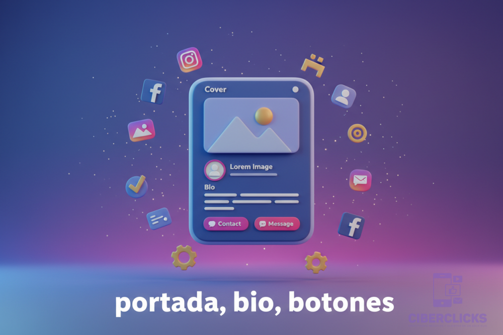 portada, bio, botones