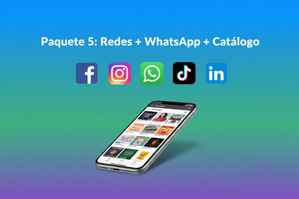 Configuración Integral Digital - Redes + WhatsApp + Catálogo Paquetes Mensuales