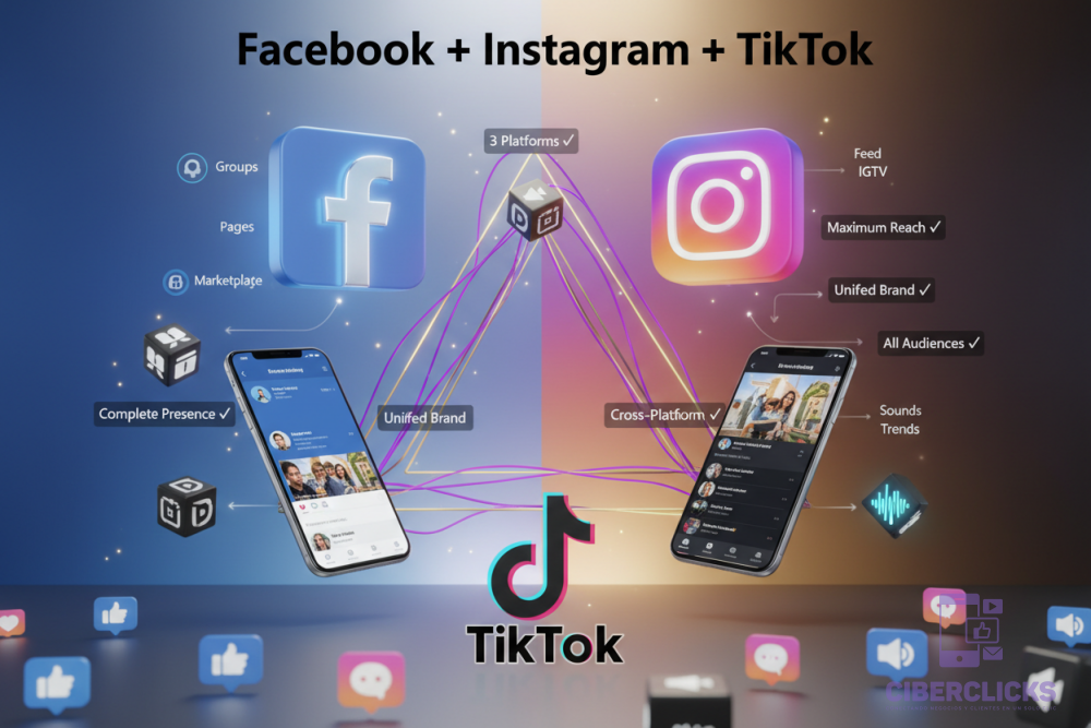 Facebook + Instagram + TikTok