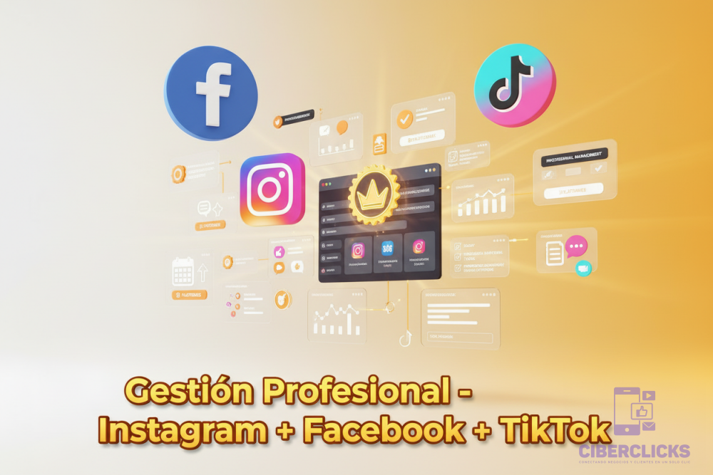 Gestión Profesional - Instagram + Facebook + TikTok