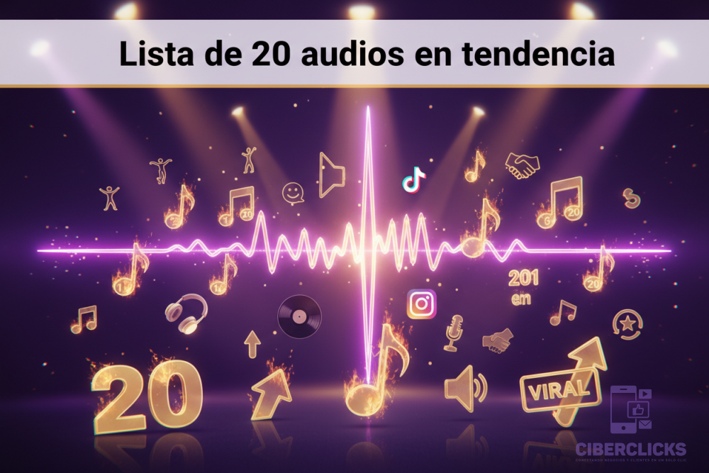 Lista de 20 audios en tendencia