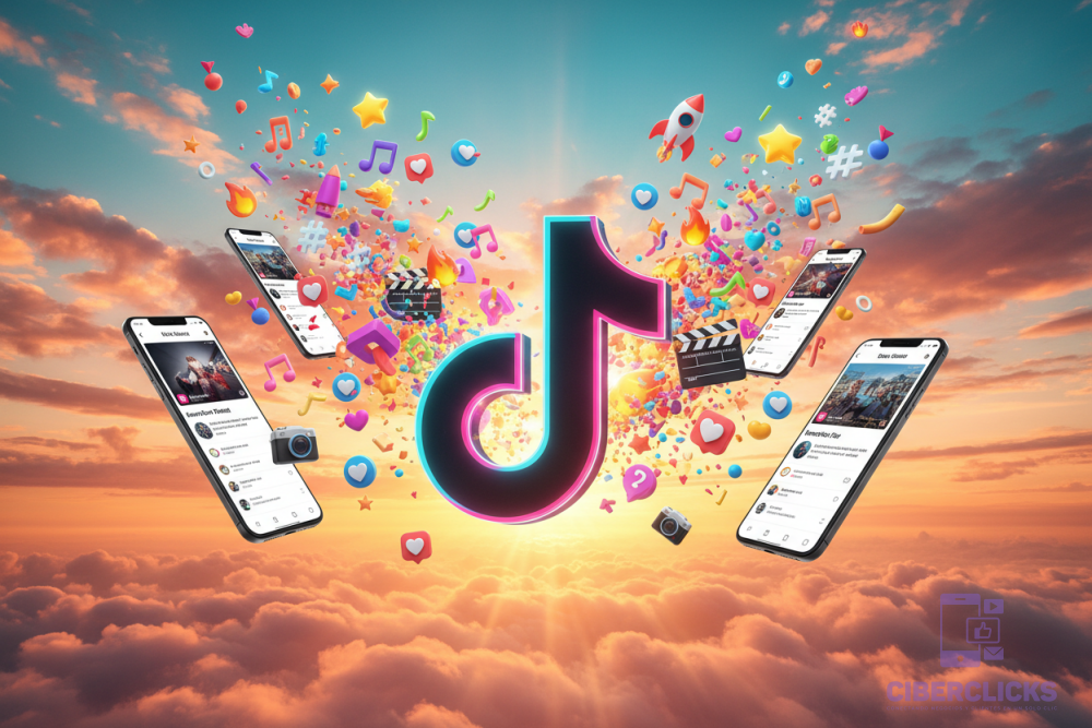 TikTok para Negocios - Fondo Atardecer 8K
