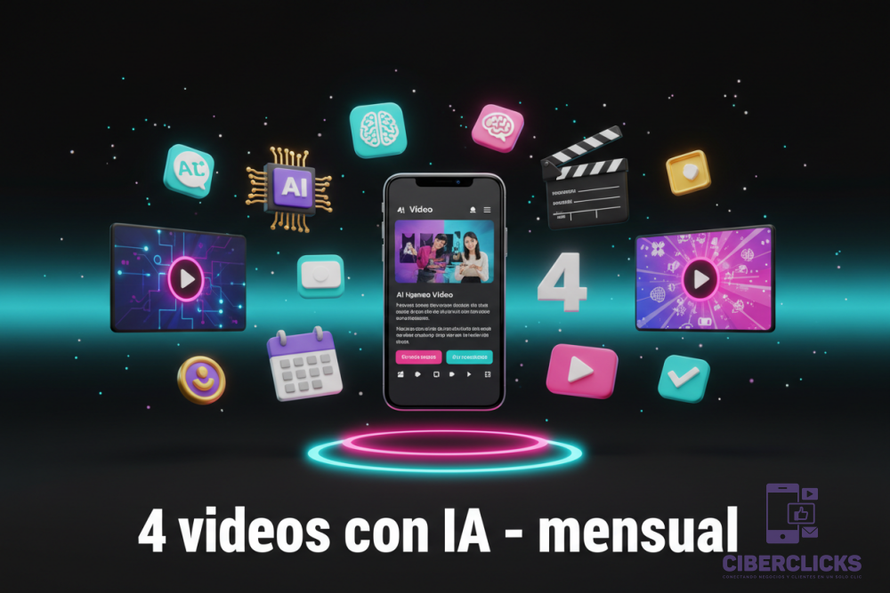 4 videos con IA - mensual