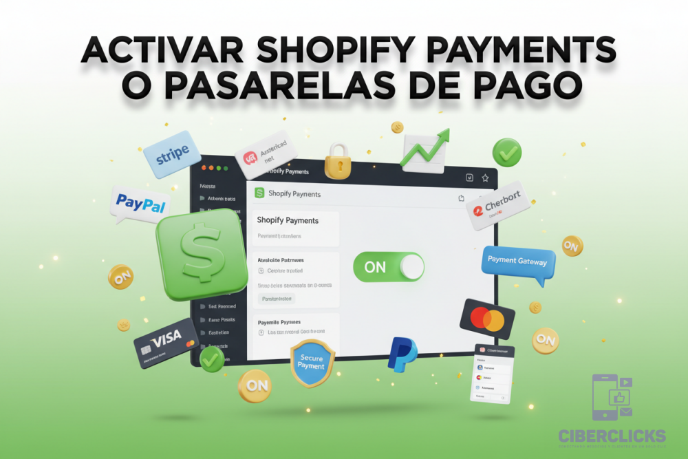 Activar Shopify Payments o Pasarelas de Pago 8K