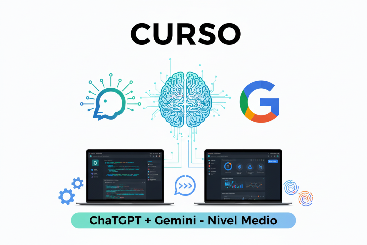 Curso de Manejo de Inteligencia Artificial Nivel Medio - ChatGPT y Gemini