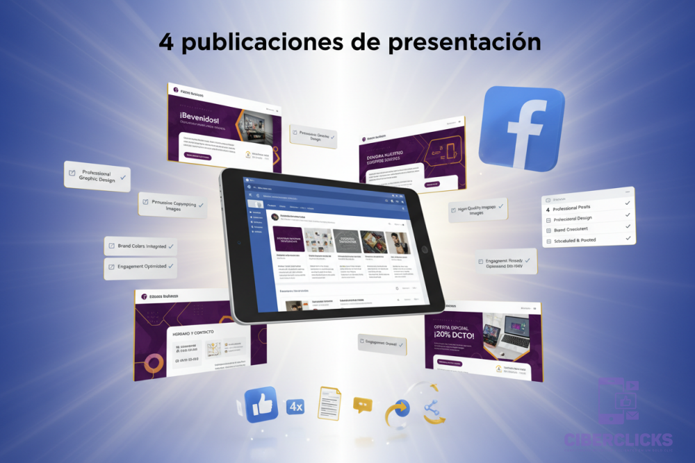 4 publicaciones de presentación