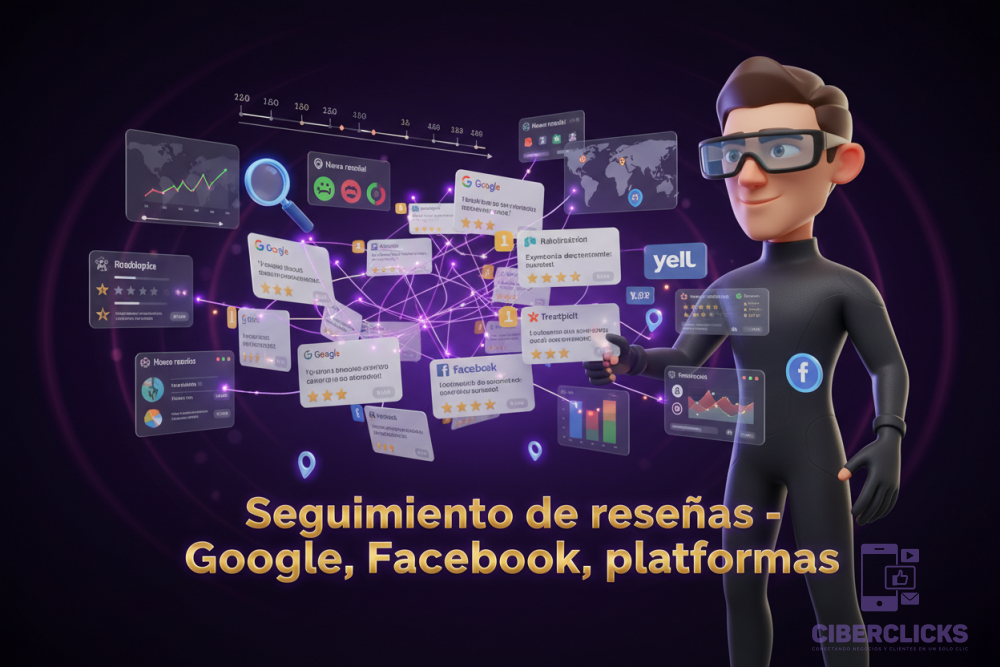 Seguimiento de reseñas - Google, Facebook, plataformas