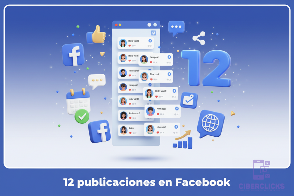 12 publicaciones en Facebook