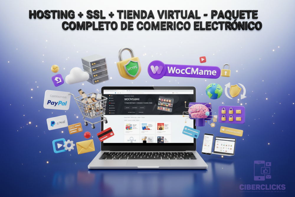 Hosting + SSL + Tienda Virtual - Paquete Completo 8K