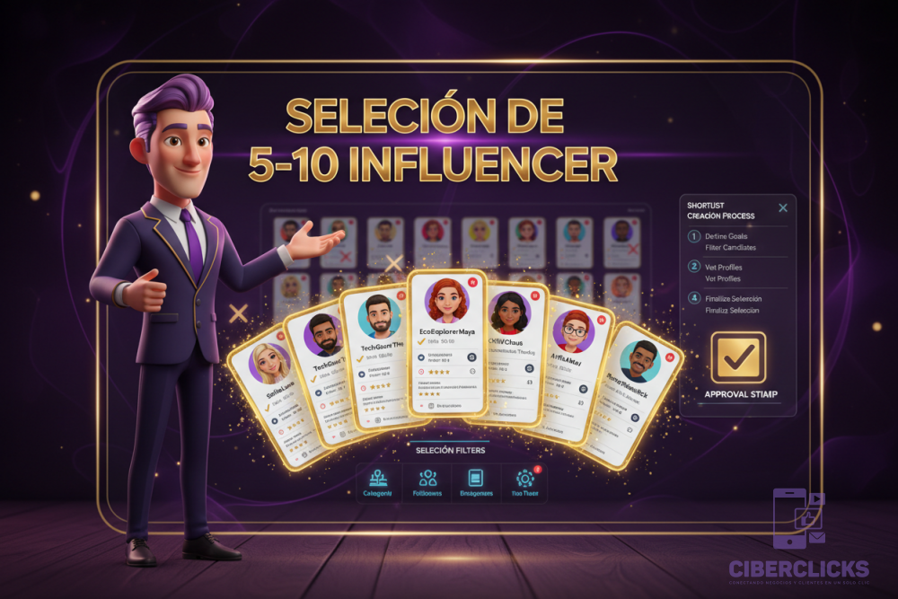 Selección de 5-10 influencer