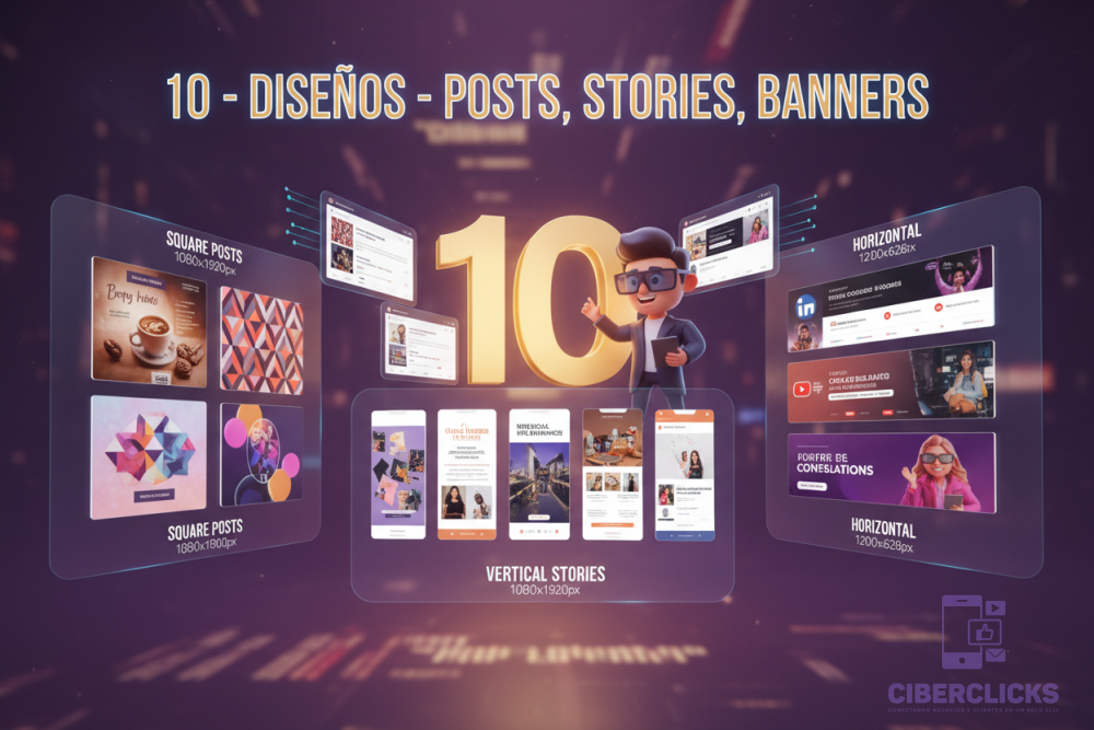 10 - Diseños - Posts, stories, banners