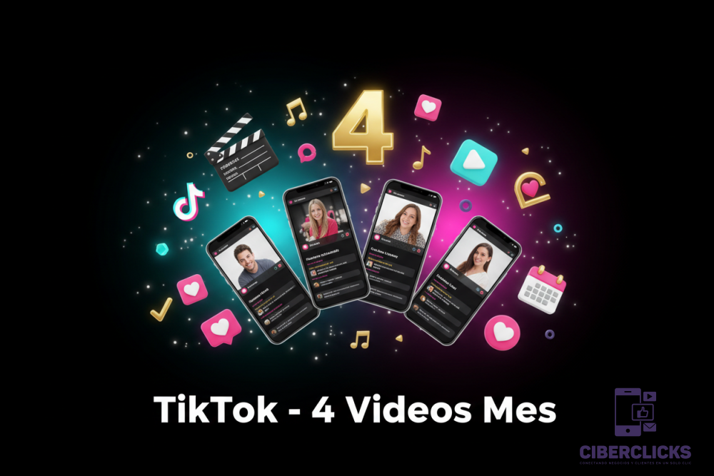 TikTok - 4 Videos Mes