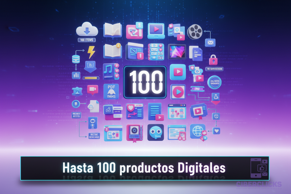Hasta 100 productos Digitales