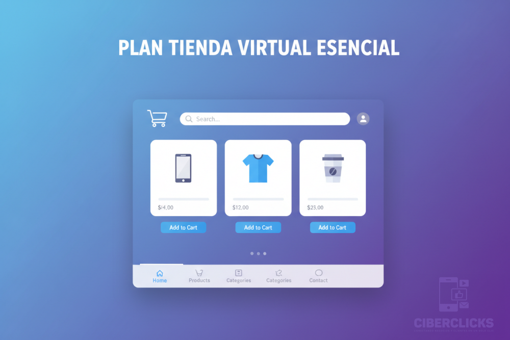 Plan Tienda Virtual Essential - Sistema Digital Básico Mensual Tienda Virtual