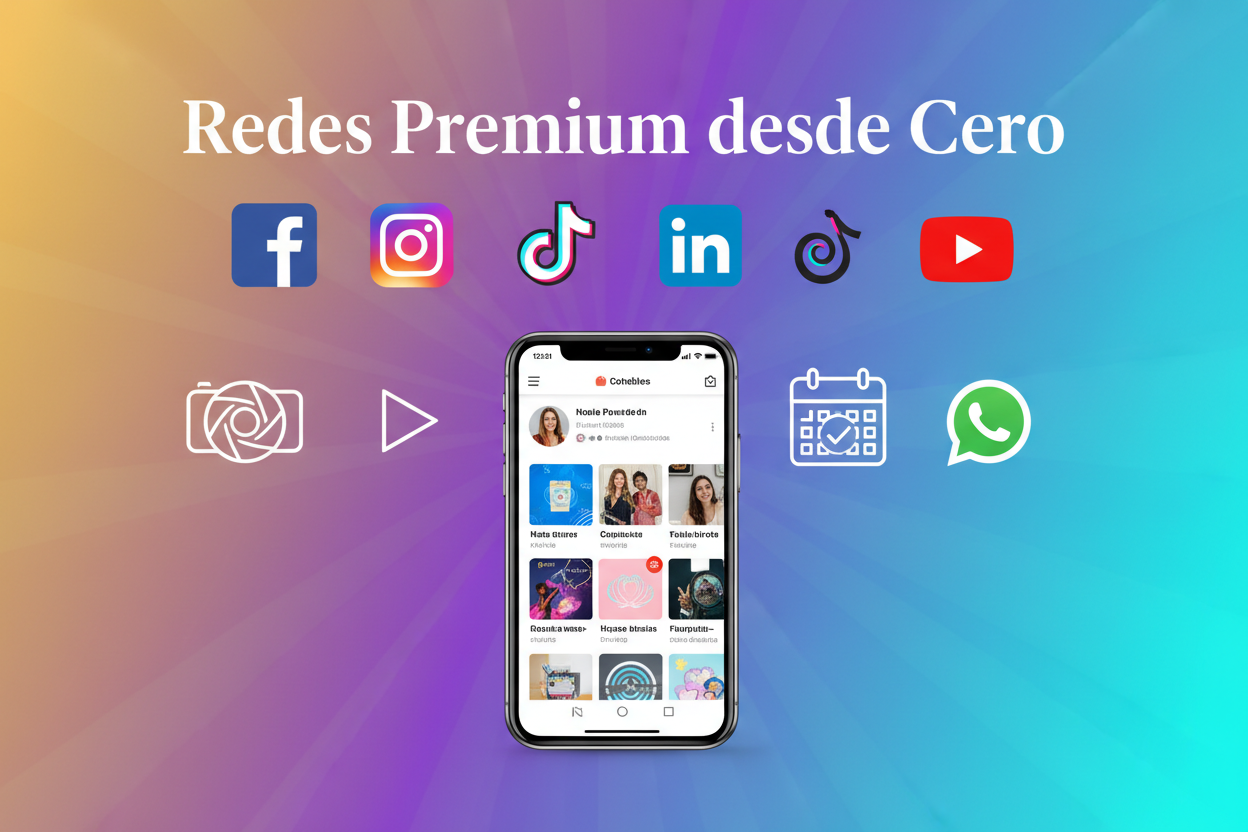 Configuración Presencia Premium en Redes Sociales - Paquete Completo con Contenido Inicial
