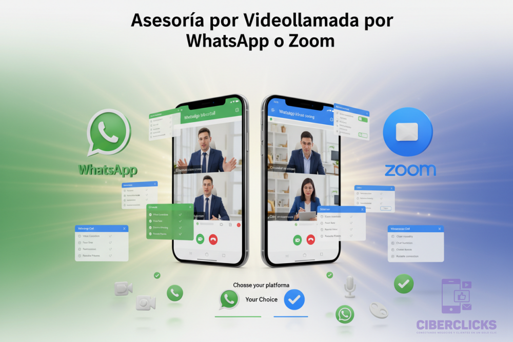 Asesoría por Videollamada por WhatsApp o Zoom