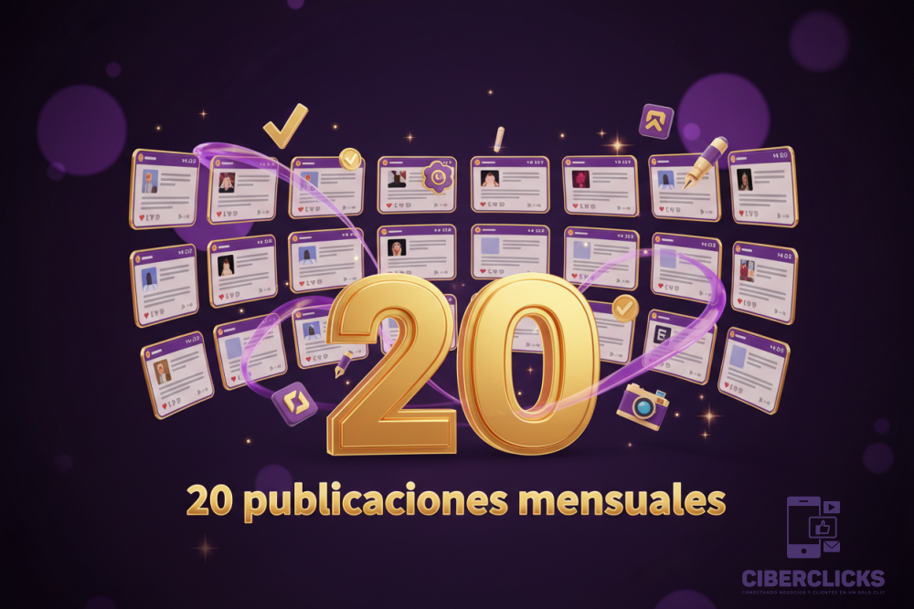 20 publicaciones mensuales