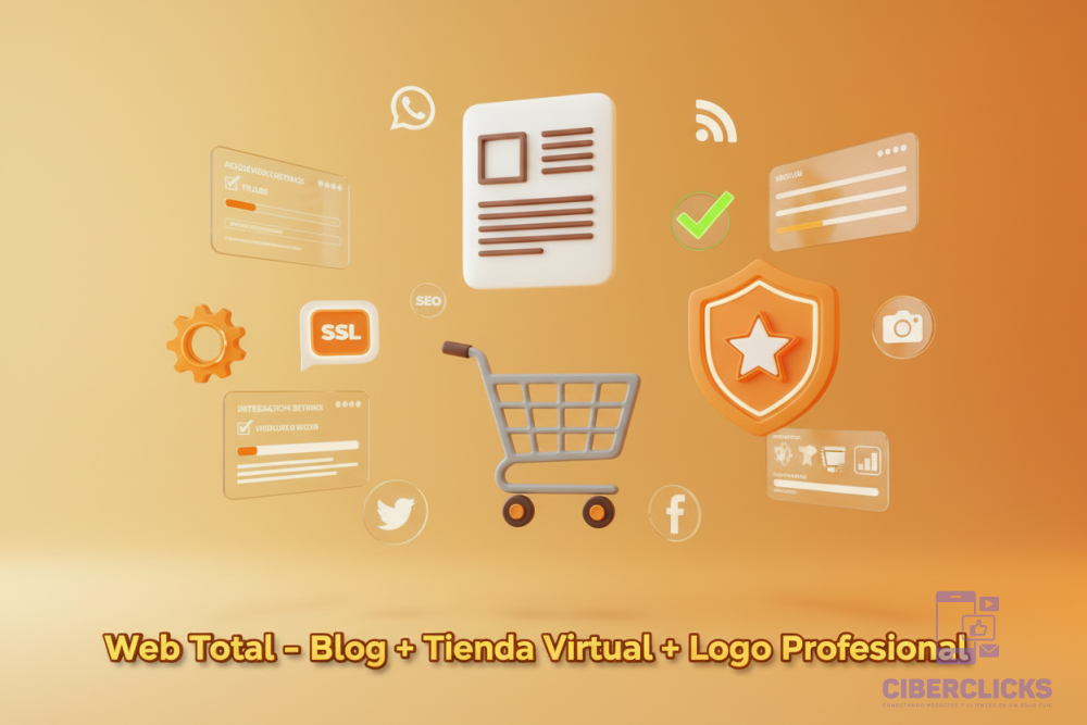 Web Total - Blog + Tienda Virtual + Logo Profesional